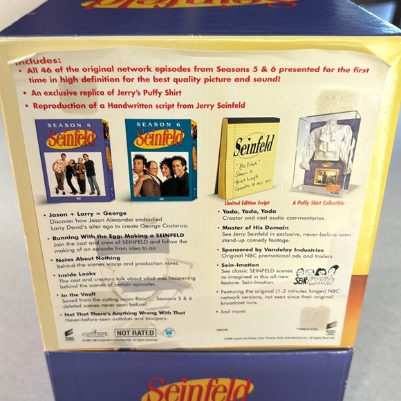 Seinfeld DVD Set Puffy Shirt, Seasons 5 and 6, Bonus Script - Picture 10 of 13